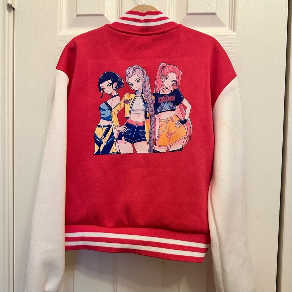 NWOT Girls Vampire Demon Hunters Varsity Jacket Size 10/12 - Picture 3 of 4